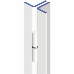 Barre de pivot 30 x 30 mm cornière droite finition époxy blanc HERACLES BLI-BPI10003