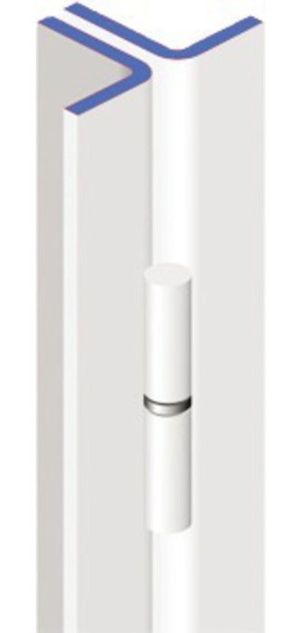 Barre de pivot 30 x 30 mm cornière gauche finition époxy blanc HERACLES BLI-BPI10004