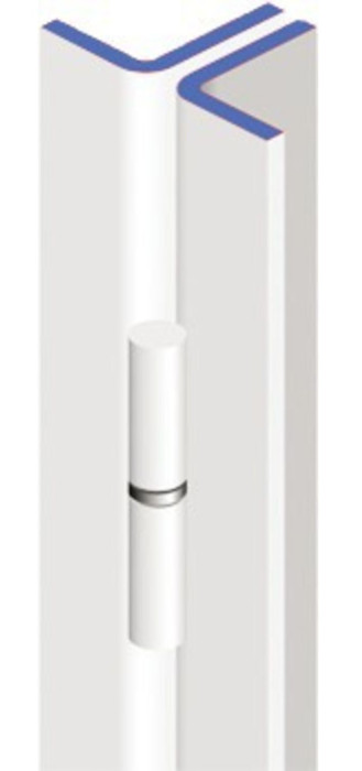 Barre de pivot cornière blanc droite hauteur 2200 mm