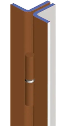 Barre de pivot cornière marron droite hauteur 2200 mm