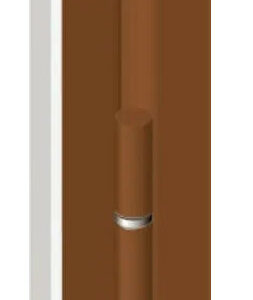 Barre de pivot cornière marron gauche hauteur 2200 mm