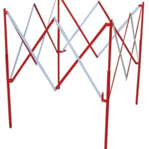 Barrière de regard extensible en acier rouge/blanc 1 m VISO BAR002RB