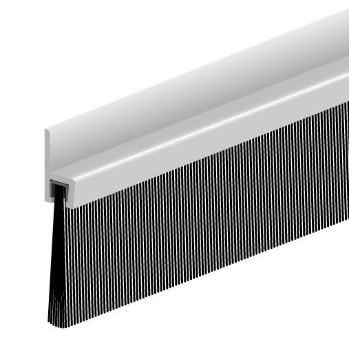 Bas de porte aluminiumà brosse IBS50 300cm ELLEN 0308103D