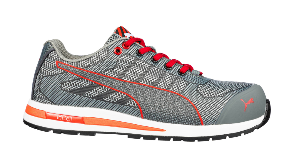 Basket basse XELERATE KNIT Low S1P SRC HRO gris/rouge P44 PUMA 643070-T.44