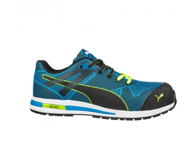 Baskets de sécurité basse BLAZE KNIT LOW S1P HRO SRC bleu/vert P40 PUMA 643060-T.40