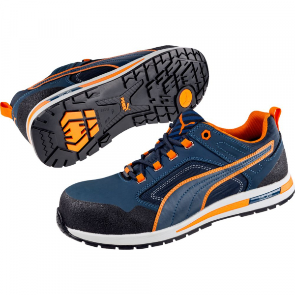 Baskets de sécurité basse CROSSTWIST LOW S3 HRO SRC bleu/orange P43 PUMA 643100-T.43