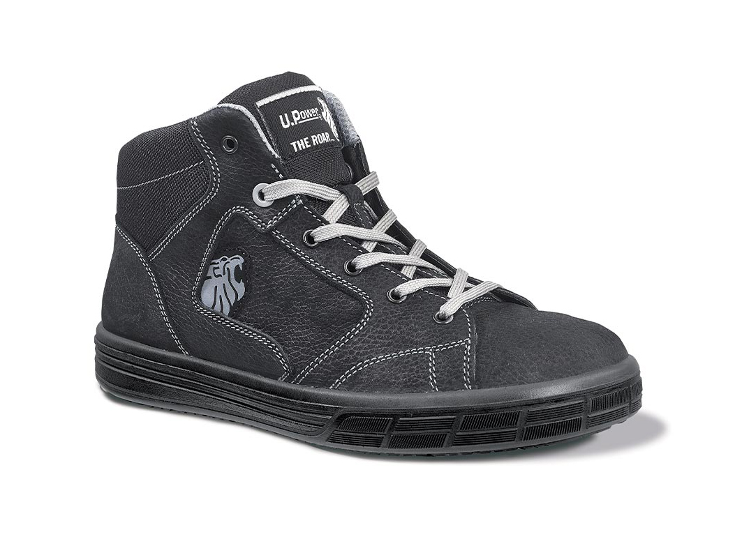 Baskets de sécurité hautes LION S3 SRC tige en cuir hydrofuge T38 noir/gris U-POWER SN10014_LION 38