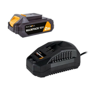 Kit batterie et chargeur 18V 2.0Ah - Maxxpack - charge rapide 2.4A - universel