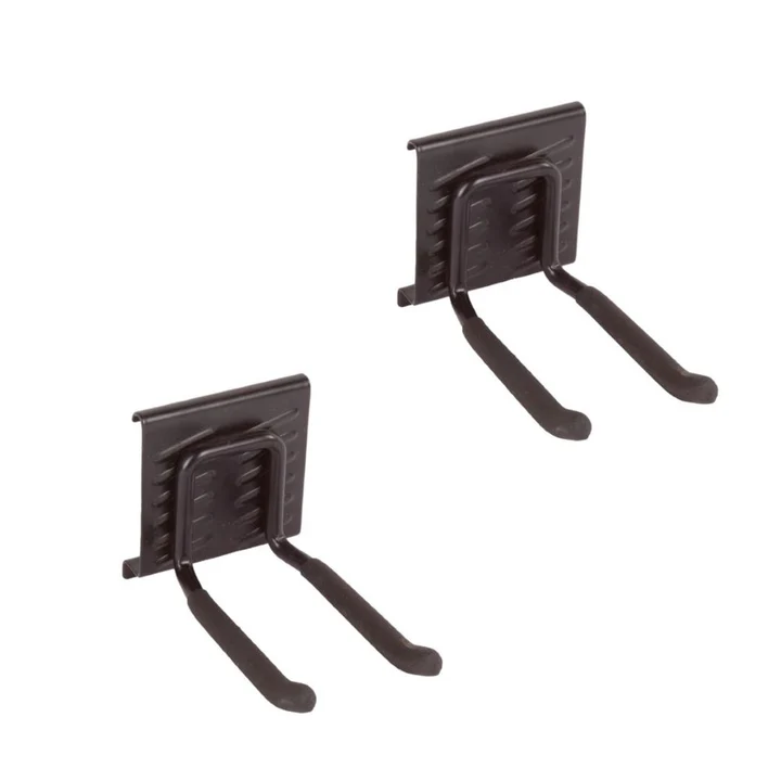 Set de crochets courts Maxxclick en acier - support mural pour outils et accessoires