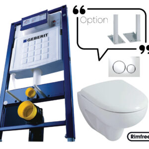 Bâti-support en applique sans jeu de pieds autoportant GEBERIT PROMO2