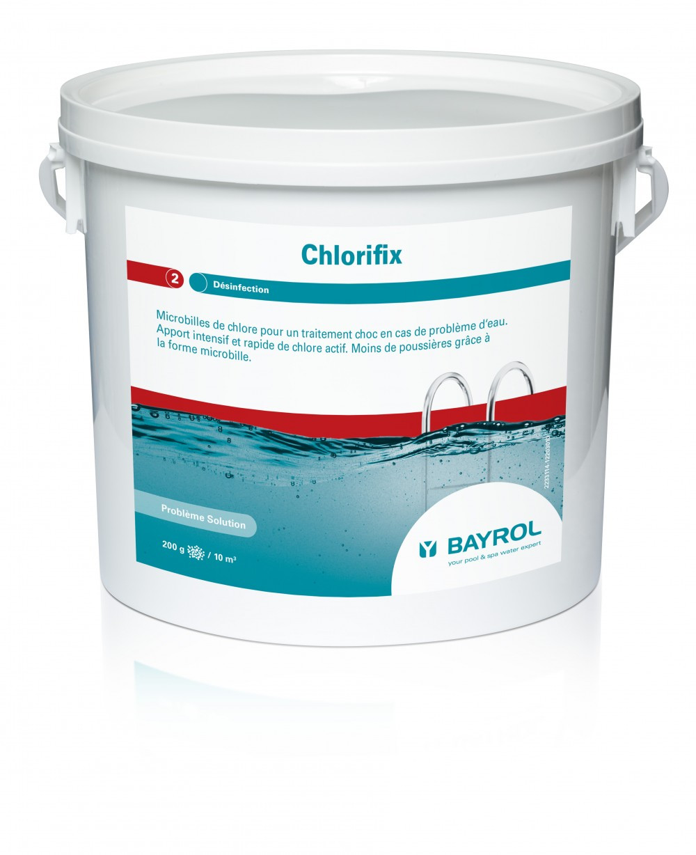 Chlore choc piscine BAYROL Chlorifix, granulé 5 kg