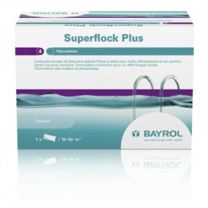 Clarifiant piscine BAYROL Superflock, tube 1 kg