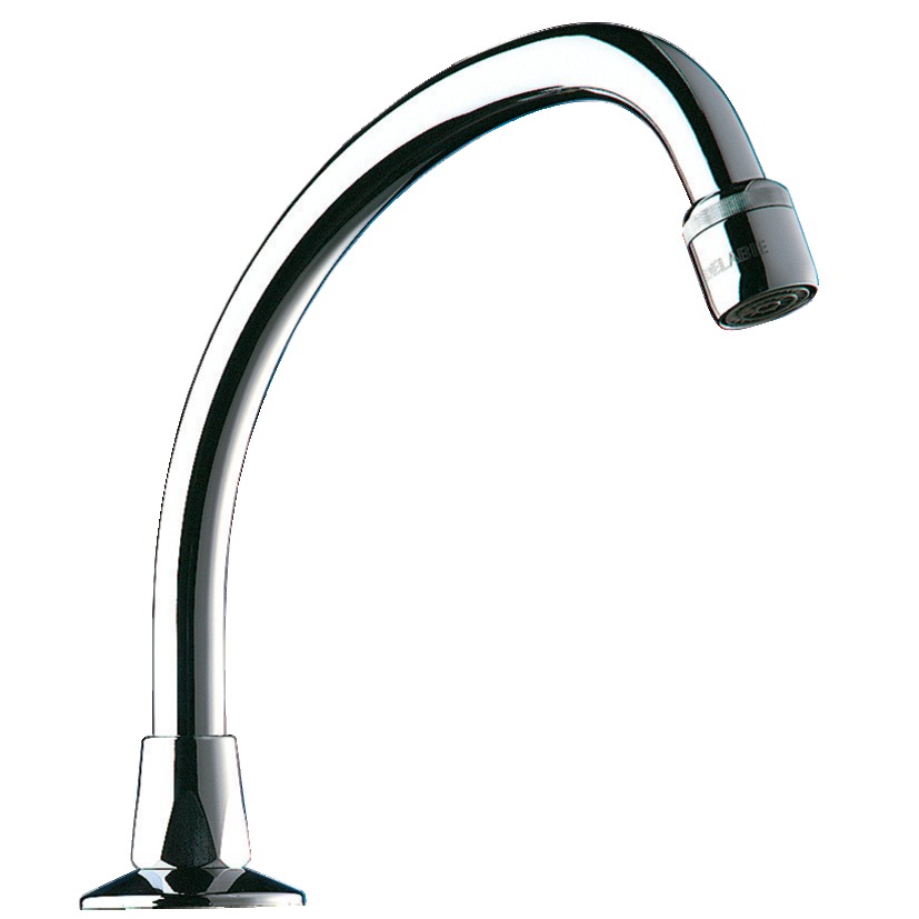 Bec col de cygne mobile pour lavabo L200 avec brise jet DELABIE 967202
