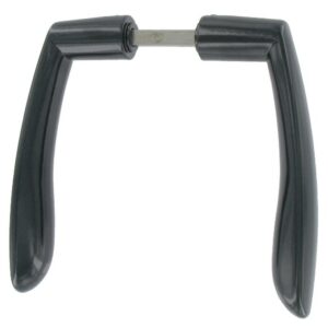 Béquille double alu noir carré 7 mm pour porte épaisseur 90 mm axe 120 mm TIRARD JE392016