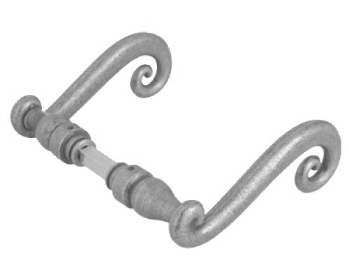Béquille double Aquitaine époxy grisé 2 portées carré 7 mm BOUVET B45DB37R
