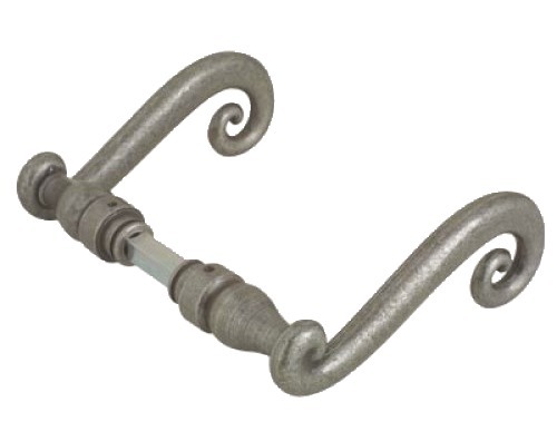 Béquille double Aquitaine fer patiné 2 portées carré 6 mm BOUVET 14785