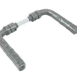 Béquille double Bellac fer cementé poli verni 2 portées carré 7 mm BOUVET B48DB8232