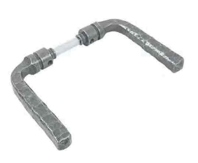 Béquille double Bellac fer cementé poli verni 2 portées carré 7 mm BOUVET B48DB8232
