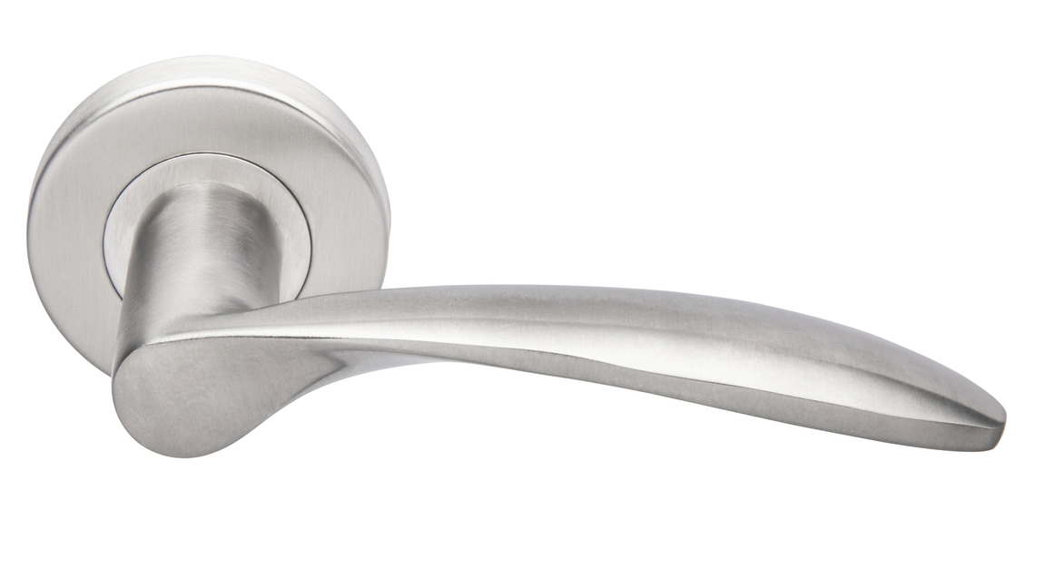Béquille double JADE massive sur rosace inox 4004 HERACLES B-INOX-BM04