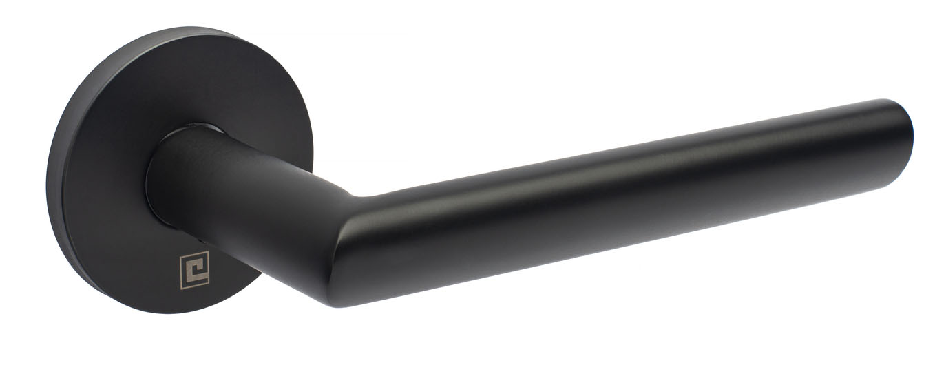 Béquille double sur rosace JADE slim ovale SL00N noir mat HERACLES B-INOX-SL00N