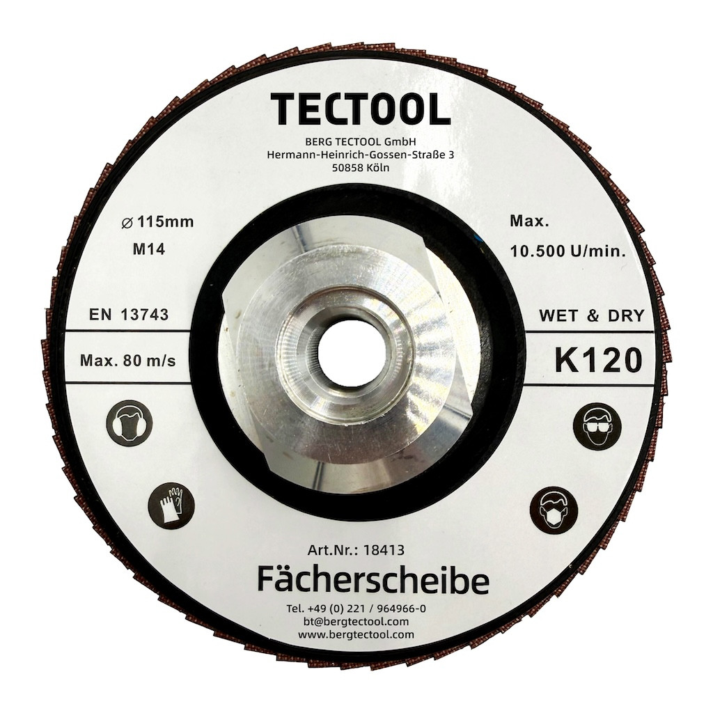 Disque à lamelles diamant hybride Ø115 mm - grain K120 - filetage M14
