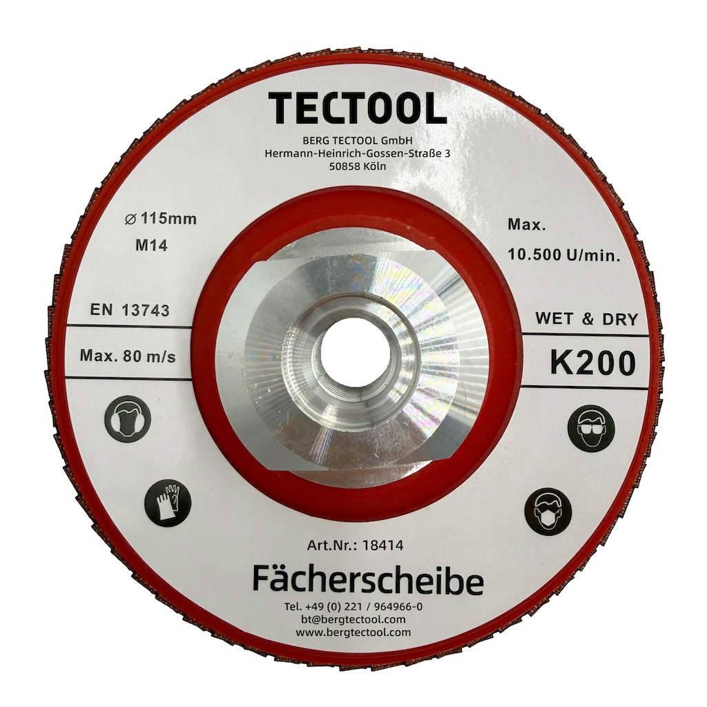Disque à lamelles diamant hybride Ø115 mm - grain K200 - filetage M14
