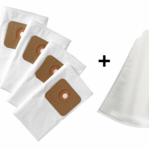 Sacs filtrants et jeu de filtres humides pour aspirateurs Humides-Secs NTS 20 & NTS 25 - 4 SACS FILTRANTS Ø 65MM + 1 FILTRE HUMI