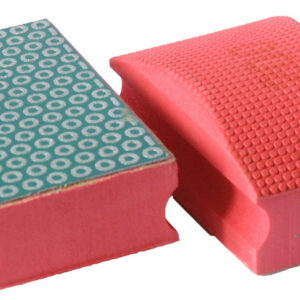 Set de tampons de ponçage manuel diamant - comprenant K50-vert, K100-noir, K200-rouge - 55 x 90 mm