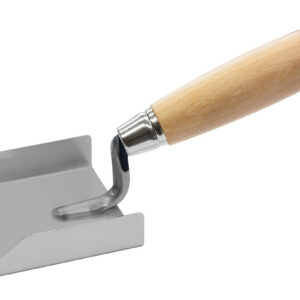 Spatule d'angle pour plâtrier - inox - bois - 80x80mm