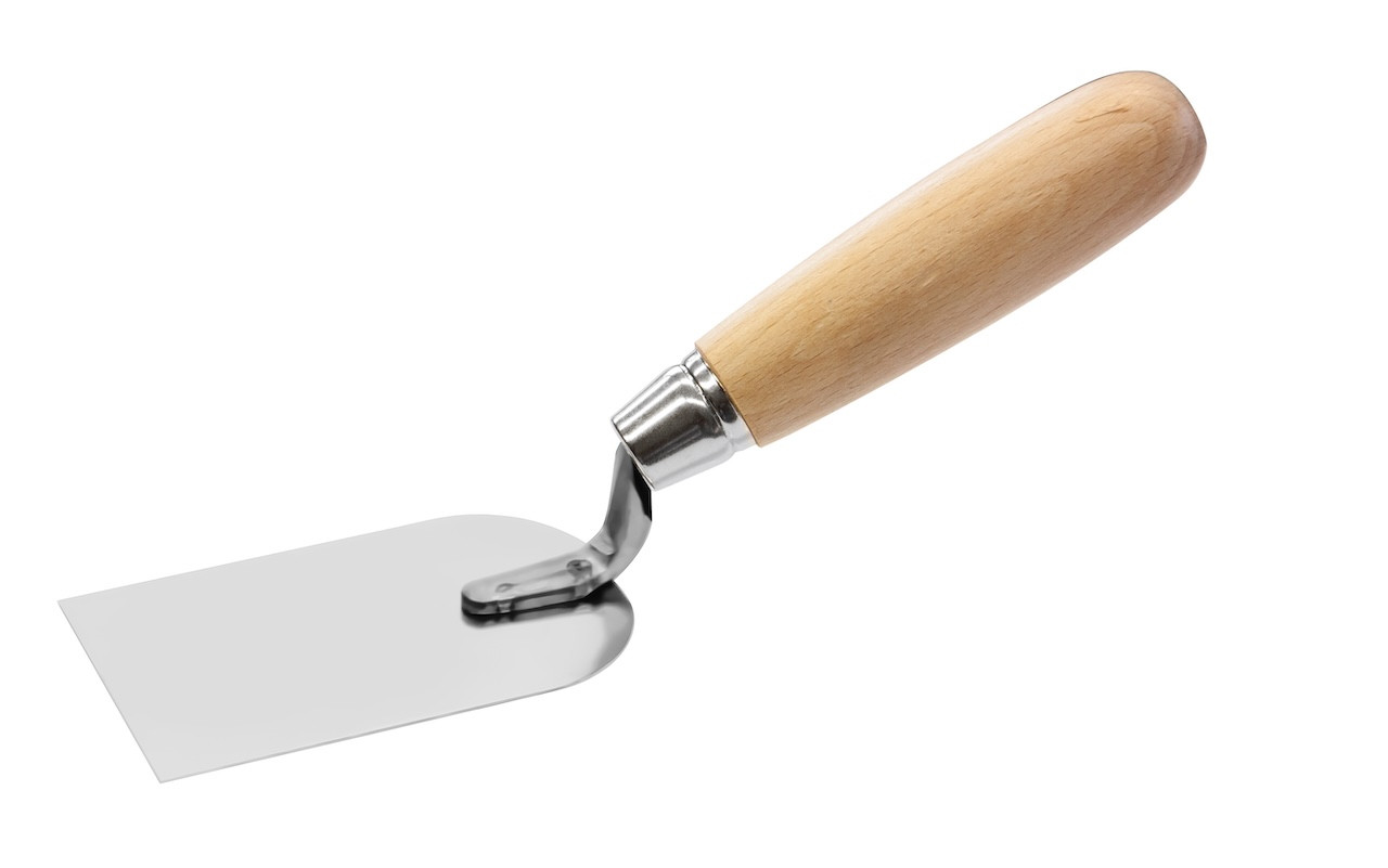 Spatule de plâtrier - inox - bois - 80 mm