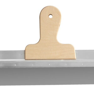 Spatule large en inox - bois - 220x0,4mm