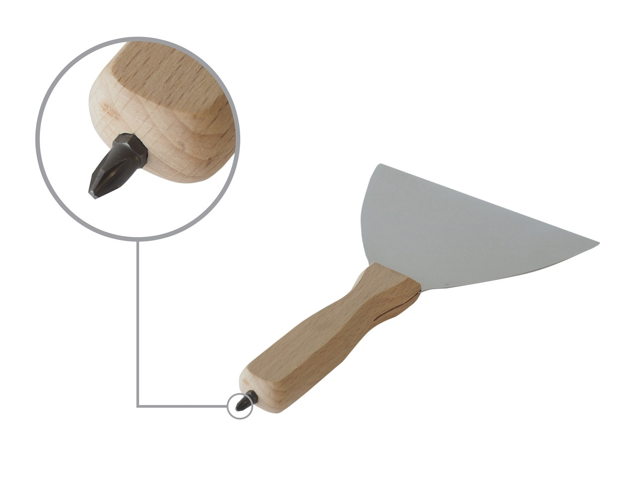 Spatule pour cloisons sèches - inox - embout PH 2 - 150mm