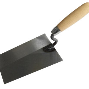 Truelle de maçon - acier - col en S - bois - 180 mm