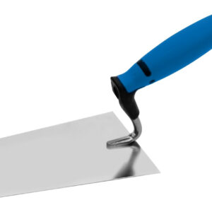 Truelle de maçon avec col en S - inox - 2K - 180mm