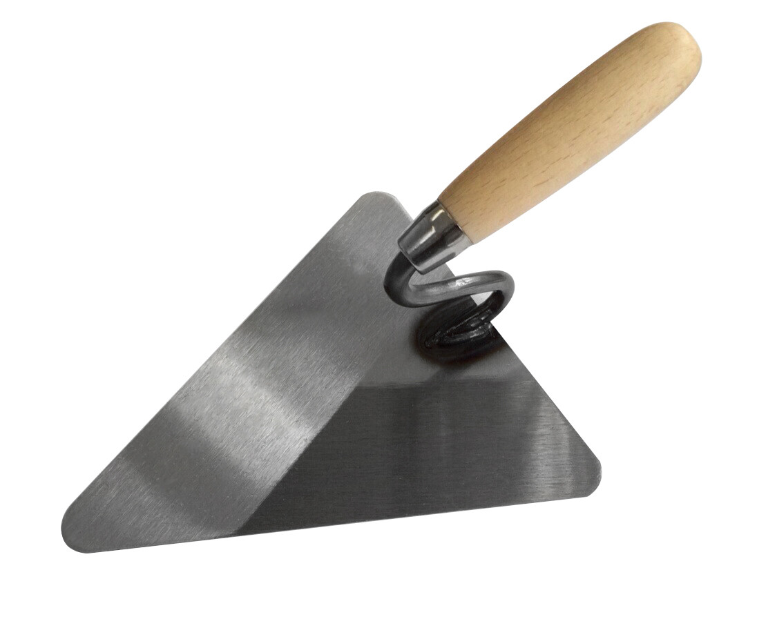 Truelle de maçon Berlinoise - acier - col en S - bois - 220 mm