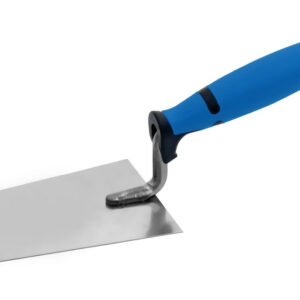 Truelle de maçon - col en S - inox - 2K - ronde - 180mm