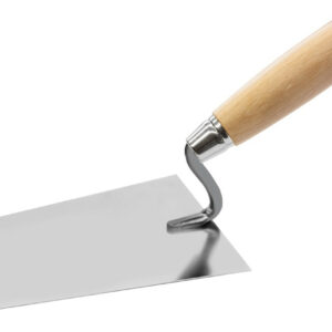 Truelle de maçon - col en S - inox - bois - 180 mm
