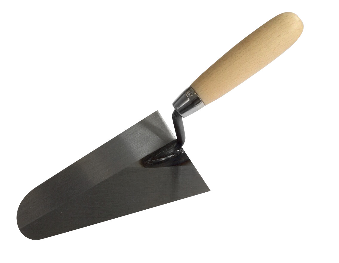 Truelle italienne - acier - ronde - bois - 180 mm