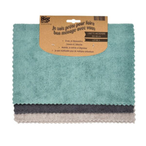 Lot de 3 microfibres multiusage polyester BIG BROSS