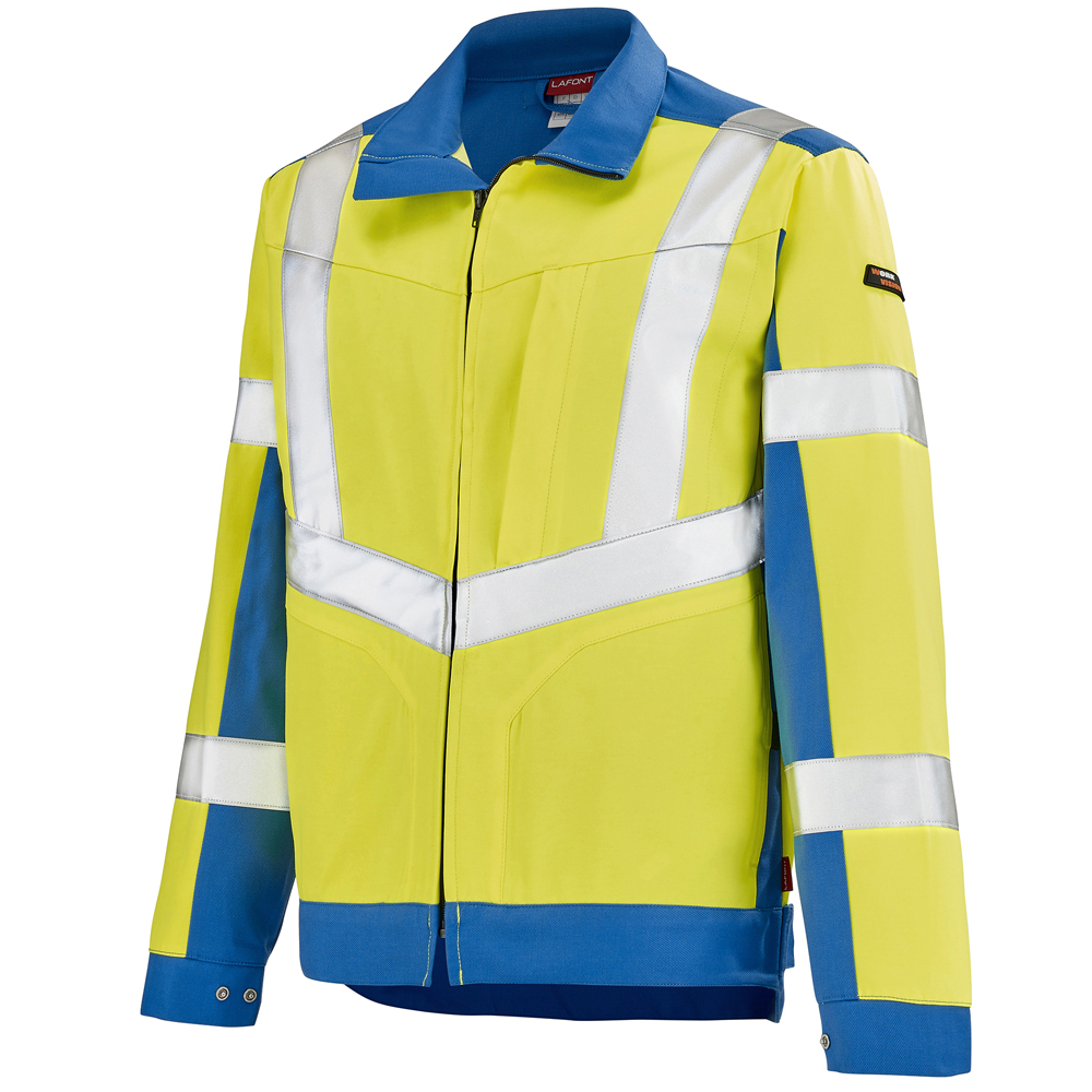 Blouson de travail haute visibilité mixte LUTEA WORK VISION 2 jaune fluo/bleu azur T5 LAFONT LA-3HVNCP-592-5