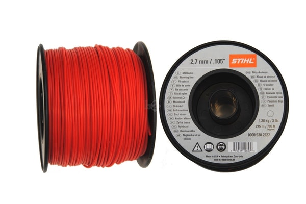 Bobine de fil rond diamètre 2,7 mm longueur 215 m - rouge STIHL 0000-930-2227