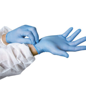 Boîte de 100 gants jetables nitrile poudrés bleu taille M NITRILE POUDRE M