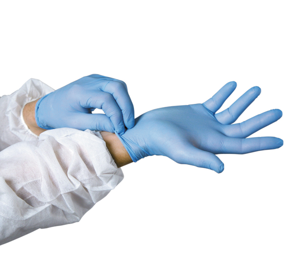 Boîte de 100 gants jetables nitrile poudrés bleu taille M NITRILE POUDRE M