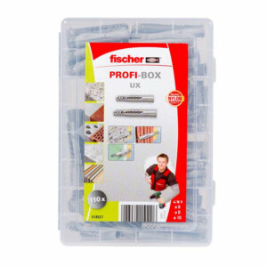 Boîte de 110 chevilles tous matériaux FISCHER 518527 nylon UX - Ø6-8-10 mm