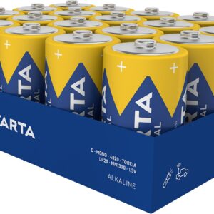 Boîte de 20 piles alcalines INDUSTRIAL Pro 1,5 V LR20 VARTA 4020211111