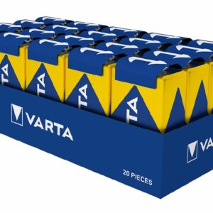 Boîte de 20 piles alcalines INDUSTRIAL Pro 9 V 6LR61 VARTA 4922121111