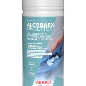 Boîte de 200 lingettes ALCOBAEX 200 x 200 mm AEXALT AS700