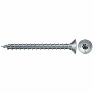 Boîte de 200 vis bois PowerFast II FPF II CTF tête fraisée FISCHER empreinte TX - zingué blanc - filetage total