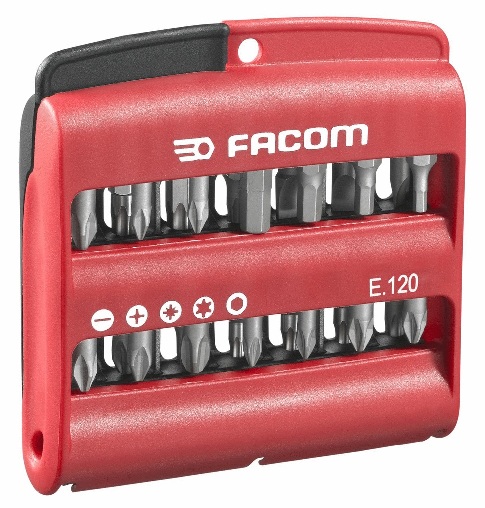 Boîte de 28 embouts série 1 High Perf' (Fente / PH / PZ / 6 pans / Torx) FACOM E.120PB