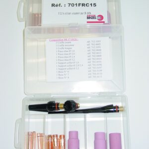 Boite de maintenance pour torches TIG SR 17/18/26 ABICOR BINZEL 701FRC15